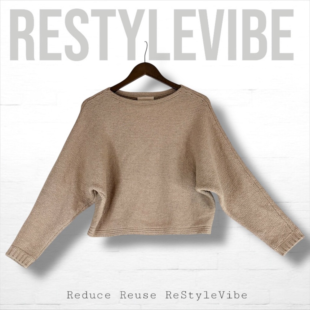 INDUSTRY Women’s Size XS Sweater Oversized Fit Cropped Style Boatneck Soft